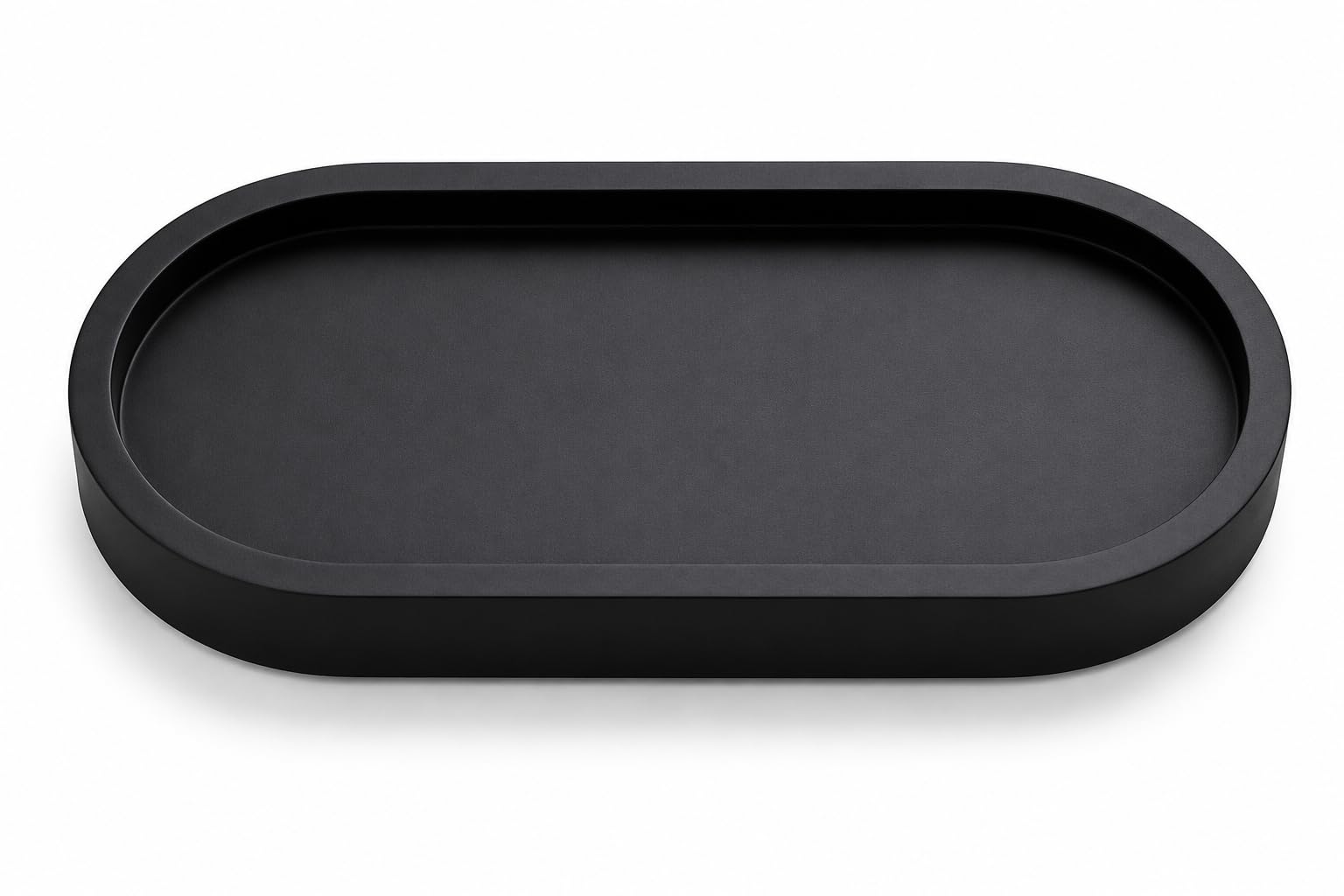 FARAMIR STORE Handcrafted Black Oval Decorative Tray for Home Decor