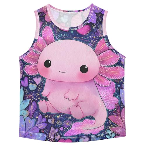 Boys' Tank Top Shirt Salamander Leaves Sleeveless T-Shirts