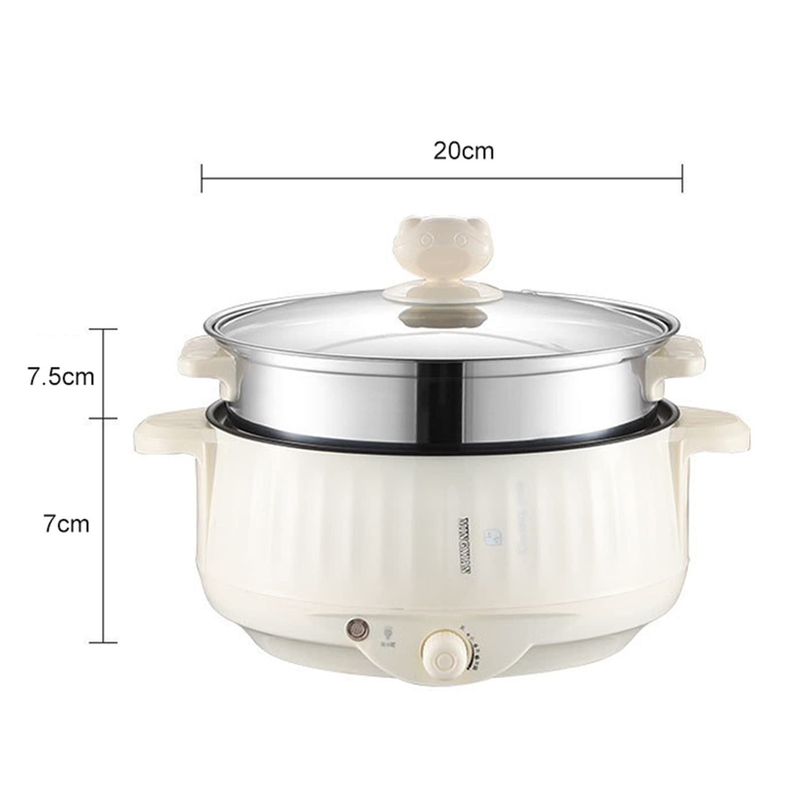 Olla for Sopa Olla eléctrica for el hogar Olla Caliente eléctrica Una Olla for cocinar y freír Olla eléctrica de Gran Capacidad Olla eléctrica Antiadherente Multifuncional for cocinar