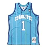 Mitchell & Ness Baron Davis #1 Charlotte Hornets 1999-2000 Swingman NBA Trikot Türkis, XL