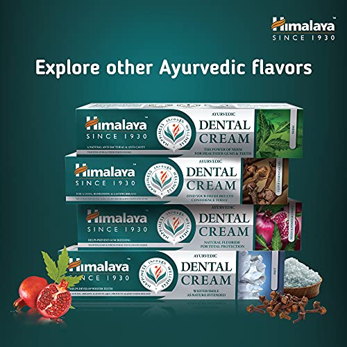 Himalaya Ayurvedic Dental Cream Herbal Toothpaste - Neem & Pomegranate for Long-Lasting Protection for Teeth and Gums |Helps Fight Plague and Strengthens Enamel | With Natural Fluoride - 100g 5