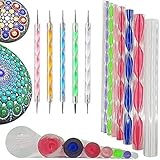 SCHMIDT Mandala Dotting Tools for Painting, Rock Paint Kits, Nail Art, Polymer Clay, DIY Supplies With Ball Stylus Dot Pen, Metal Modelling Ball (8 Pcs Mandala & 5 Pcs Dotting) Multicolor