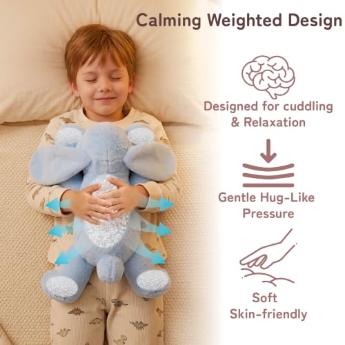 Image of Niuniu Daddy Weighted Stuffed Animals, 20 in 3.3 lbs, Rabbit Calming Plush | Heavy sensory lap pad, lying body pillow for sleeping, machine wash, huggable plushies, soothing gift for kids and adults