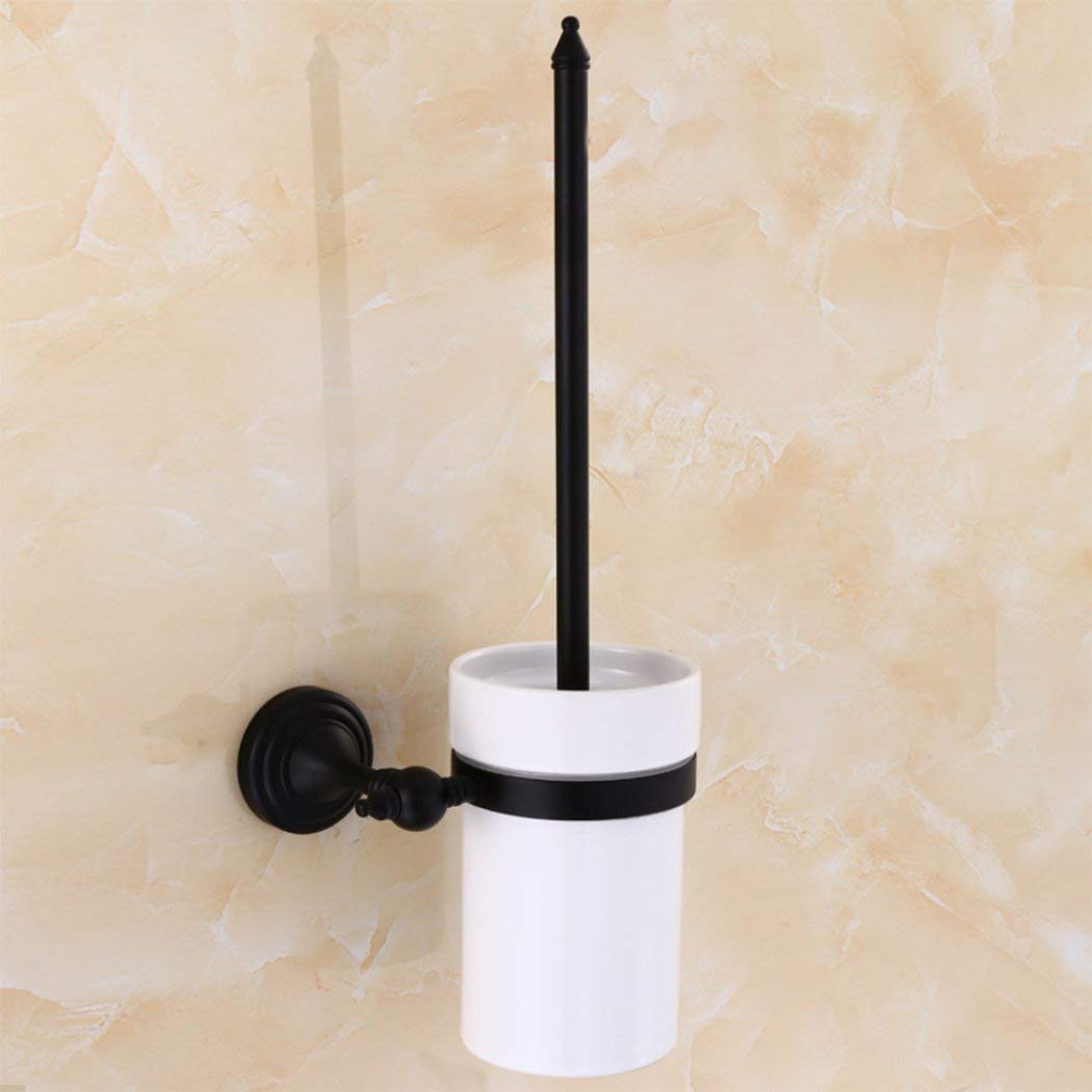 Brosse de toilette suspendue cuivre noir étanche pour rangement mural