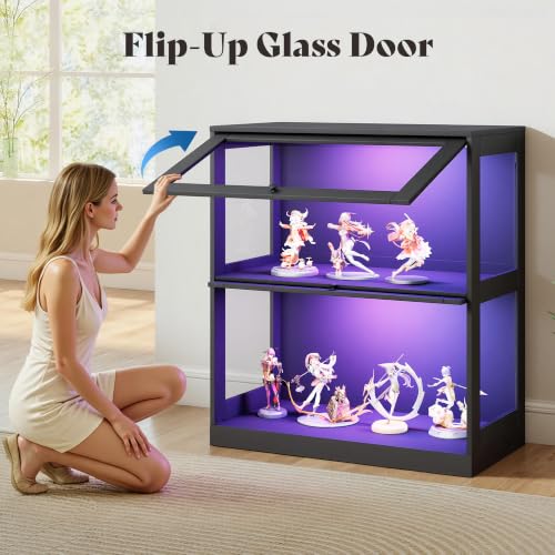 Image of AMERLIFE Modular DIY RGB Display Cabinet, 32 x 16 x 72.5 Inch