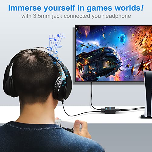 Vpfet Hdmi Audio Extractor 4K Hdmi To Optical 3.5Mm Aux Audio Adapter Splitter Converter Supports Hdcp Dolby Digital Dts 5.1 Pcm #TOP3