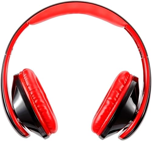 Microlab K360 Foldable Headset with Line-In Microphone, Black/Red