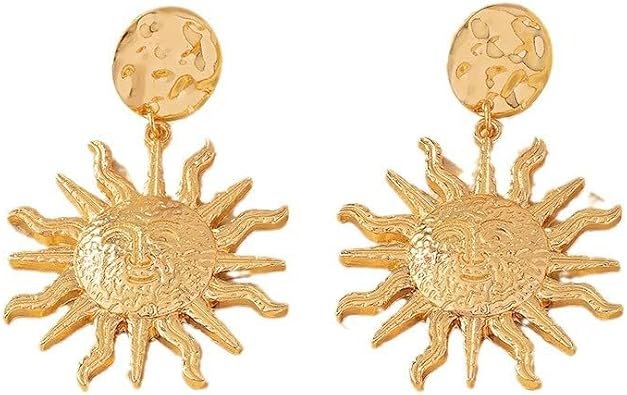 Sun Earrings for Women Sun Charm Earrings Fashion Trend is Substantial Suns Drop Earrings Gold Suns Earrings Jewelry