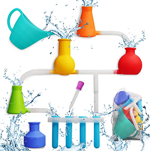 LiKee Kids Bath Toys Fun STEM Bathtub Toys Strong Suction Bath Toys for Kids Ages 4-8, Science Lab Bath Toys for Toddlers 2 3 4 Year Old Boys Girls, Play Water Toys, Kids Toys, Kids Gifts LiKee Kids Bath Toys Fun STEM Bathtub Toys Strong Suction Bath Toys for Kids Ages 4-8, Science Lab Bath Toys for Toddlers 2 3 4 Year Old Boys Girls, Play Water Toys, Kids Toys, Kids Gifts