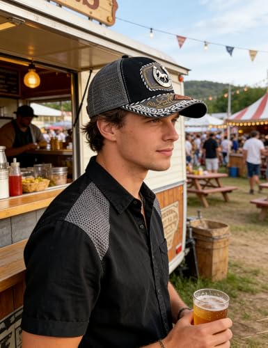 Image of TOPACC Western Trucker Hat for Men Women Cowboy Country Hat Snapback Cap