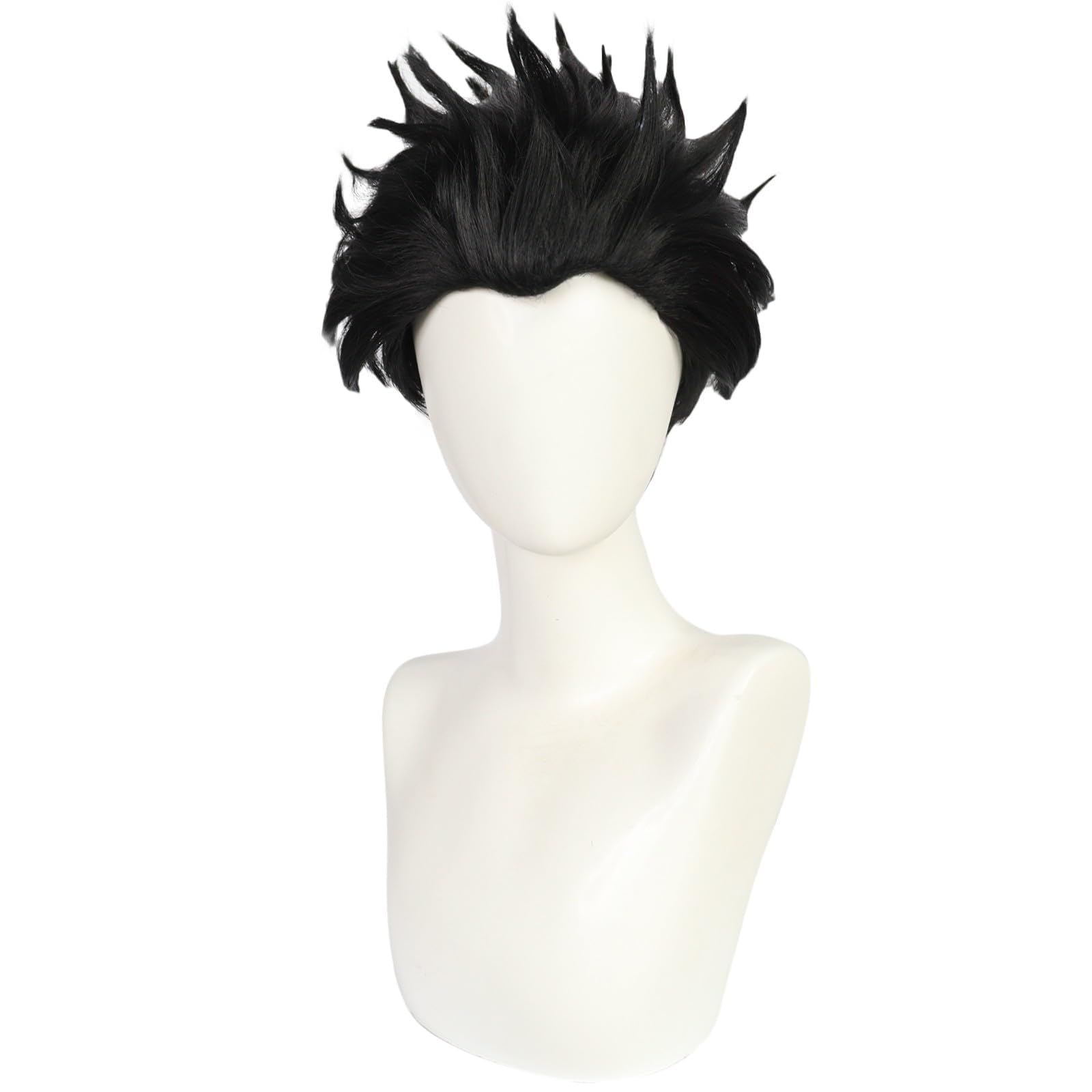 DAZCOS Black Wig JJK Cosplay Costume Accessories for Halloween (Black)