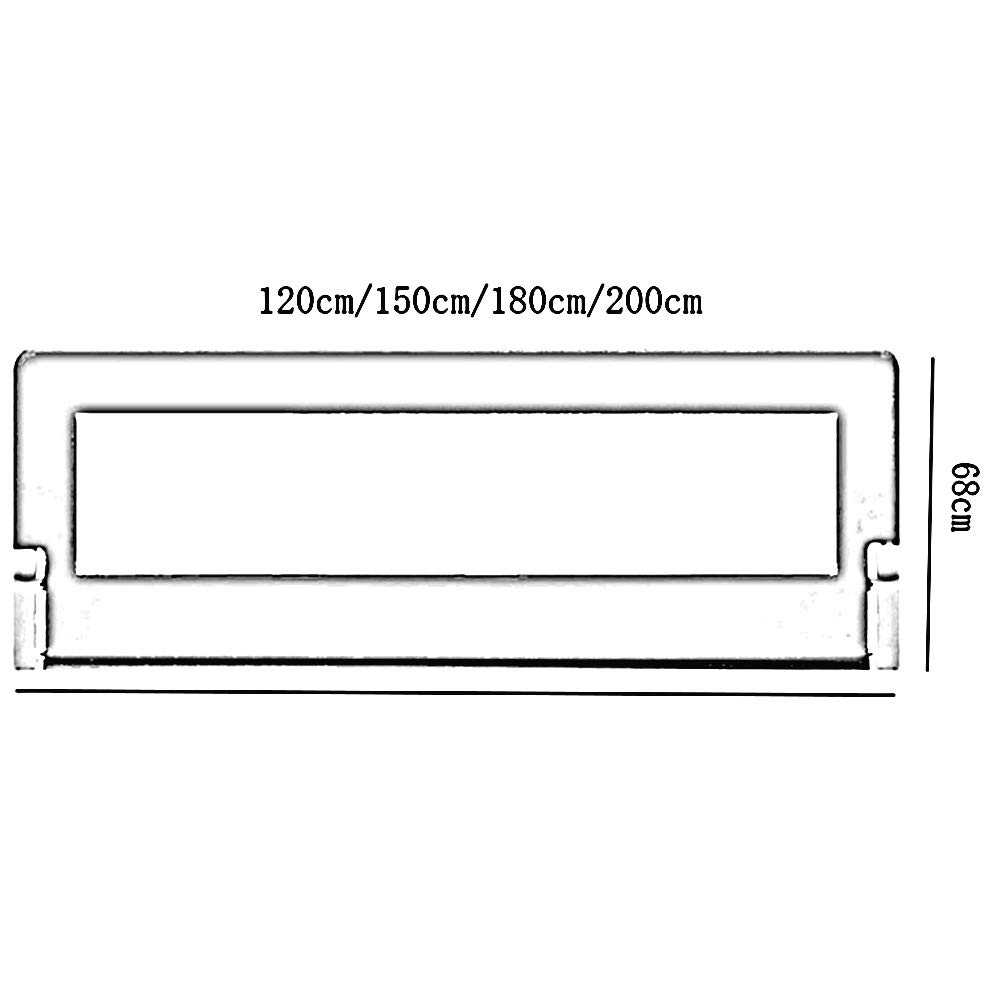 Barandilla de Cama para bebé, Protector de Cama, 1 Unidad, abatible 180 Grados, para bebés y niños pequeños, Color Beige, 200 x 68 cm.
