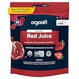 Organifi Red Juice - Natural Superfood Energy Boost - High in Antioxidants - Sweet-Berry Taste - Caffeine-Free - Contains Adaptogens and Organic Mushrooms, 30 Servings