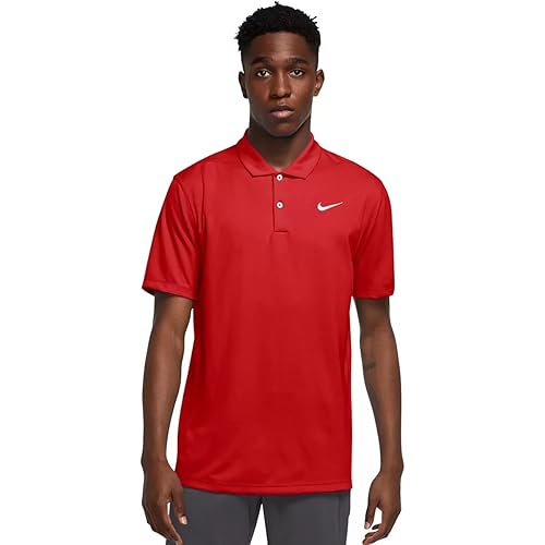 Nike Men's Dri-FIT Golf Polo, University Red/White, XL