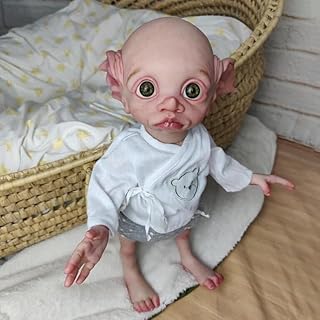 RXDOLL Reborn Elf Doll 17 Inch Handmade Elf Baby Reborn Baby Dolls Reborn Fairy Elf Doll Cloth Body Realistic Newborn Baby Elf Lifelike Fantasy Art Collectible Angel Baby Dolls