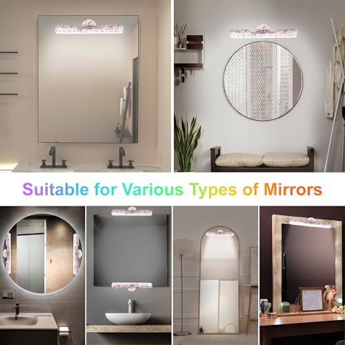 Image of Benreom 2 Pack Wireless Vanity Lights for Mirror, Rechargeable Battery Operated Makeup Light, Adjustable Color Brightness & Angle Light Bar, Magnetic Stick on LED Lighting Bathroom Decor Accessories