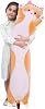 Kekeso Giant Cat Pillow Plush Cartoon Kitty Sleeping Hugging pillow, Cuddly Soft Long Kitten Body Pillow Doll Cat Toy for Kids Girlfriend (Yellow, 130cm/51.18inch)