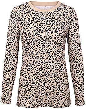 Jedyful Women's Leopard Print Blouses 
