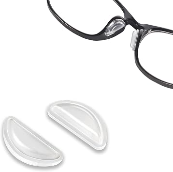 12 Pairs Airbag Cushioned Eyeglass Nose Pads, Adhesive Anti-Slip Nose Pads, Soft Silicone Nose Pad with Enhanced Sticky Backing for Glasses, Sunglasses, Eyewear 12 Clear Pairs