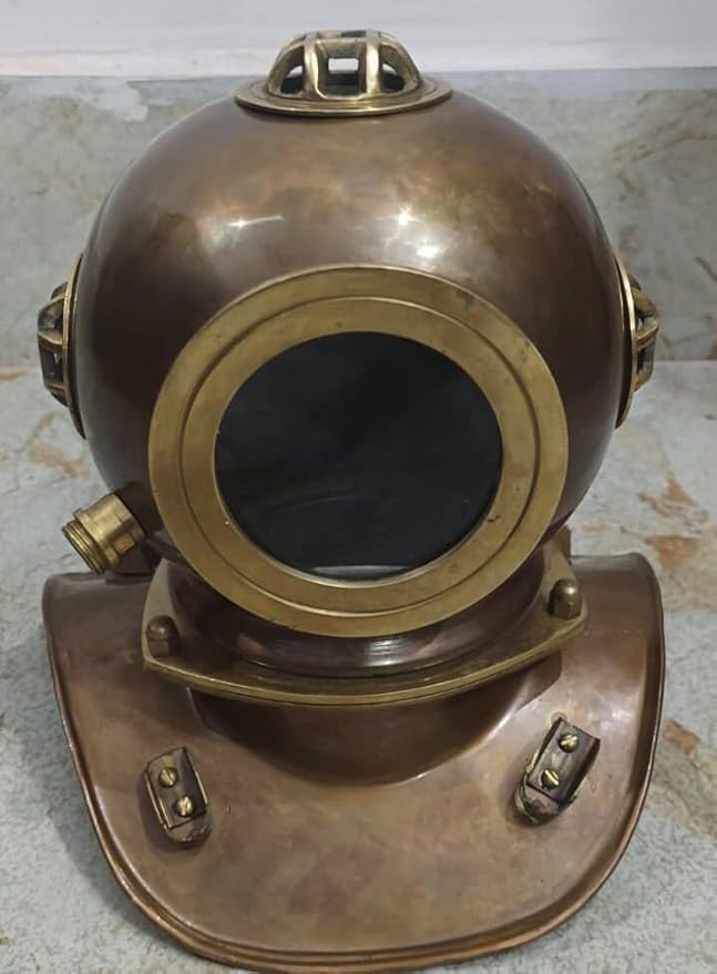 6" Mini Diving Helmet Marine Scuba Divers Diving Helmet US Navy Mark V Morse Diving Helmet Tabletop Home Decorative Gift Birthday Gift