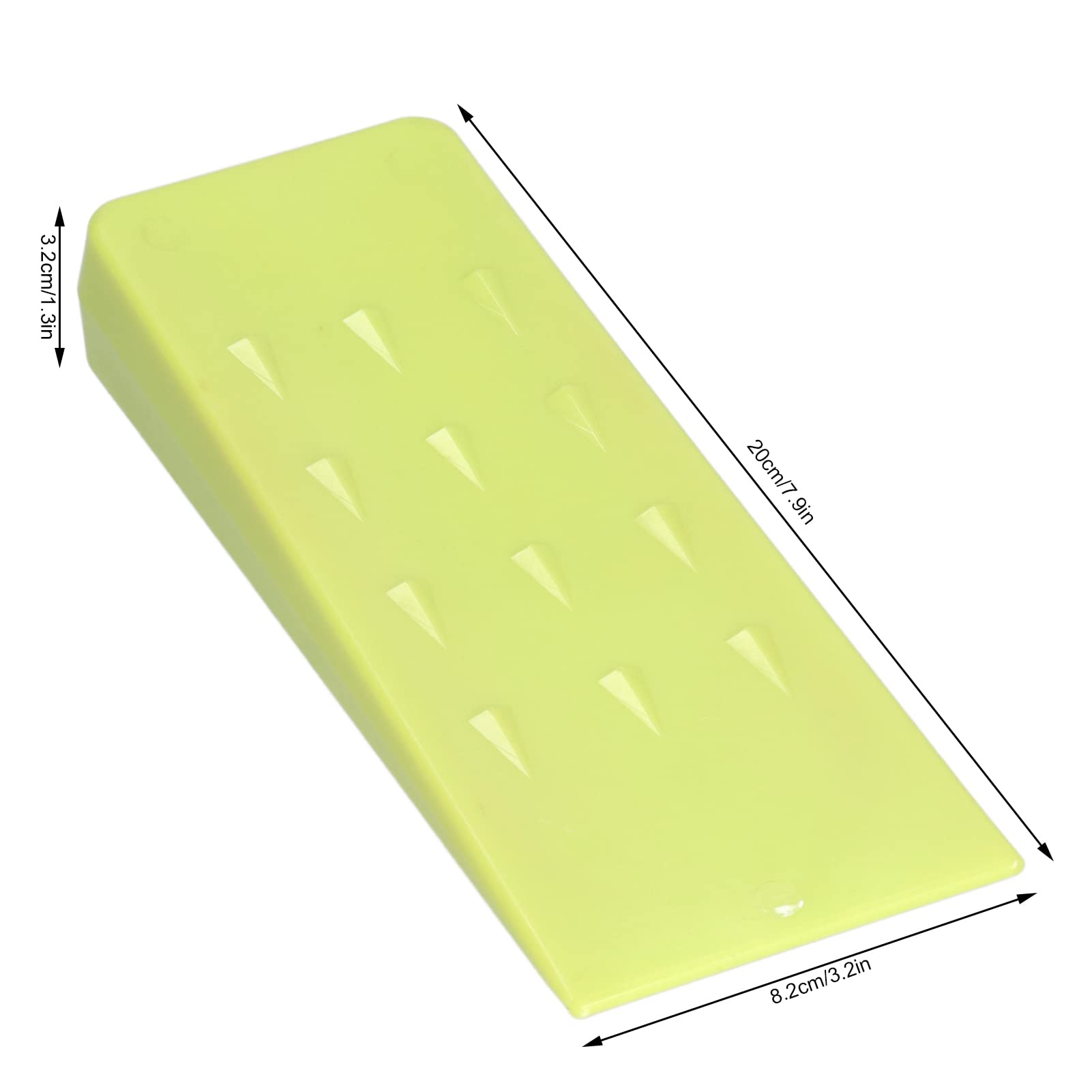 2 Pcs 8 inch Chainsaw Wedges | High - Friction Log Splitting Wedges for Secure Tree Felling | Plastic Felling Wedges for Chainsaws/Log Splitters | Green Color, 600g