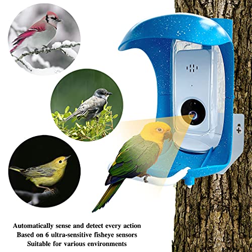 Smart Bird Feeder With Camera, App Notification, Ai Recognition And Automatic Bird Sensing, Outdoor Wild Bird Feeder That Can Identify Most Birds, Bird House Bird Feeder With Built-In Microphone #TOP3