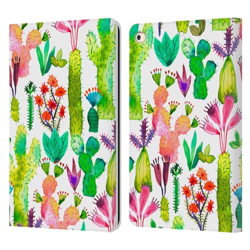 Protection iPad 9.7 2017 2018 étui cuir Ninola Jardin Cactus portefeuille antichoc