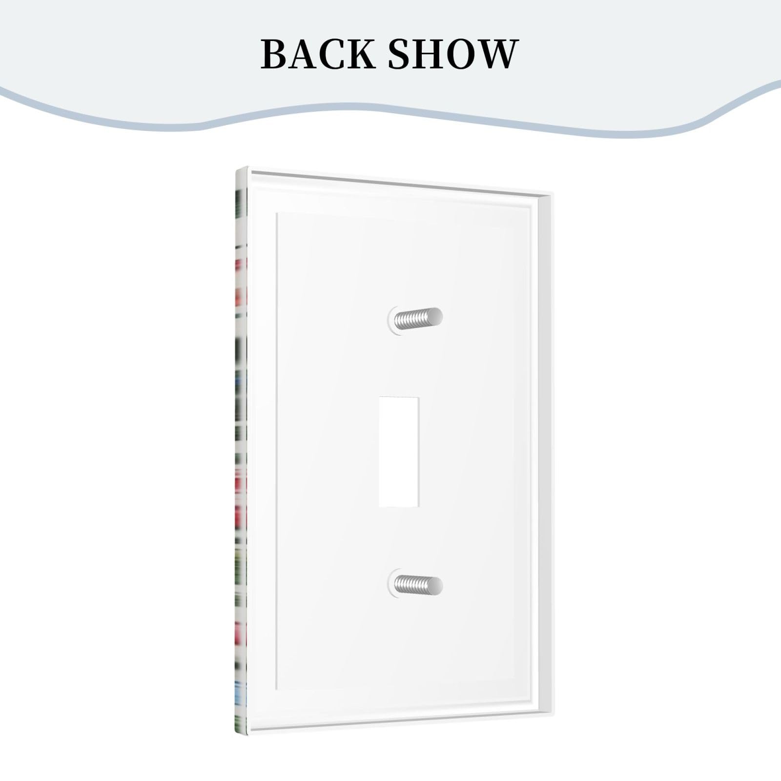 Cubiertas decorativas para interruptores de luz, diseño de flores abstractas rojas morris, placa de pared de un solo toque, cubierta de interruptor eléctrico