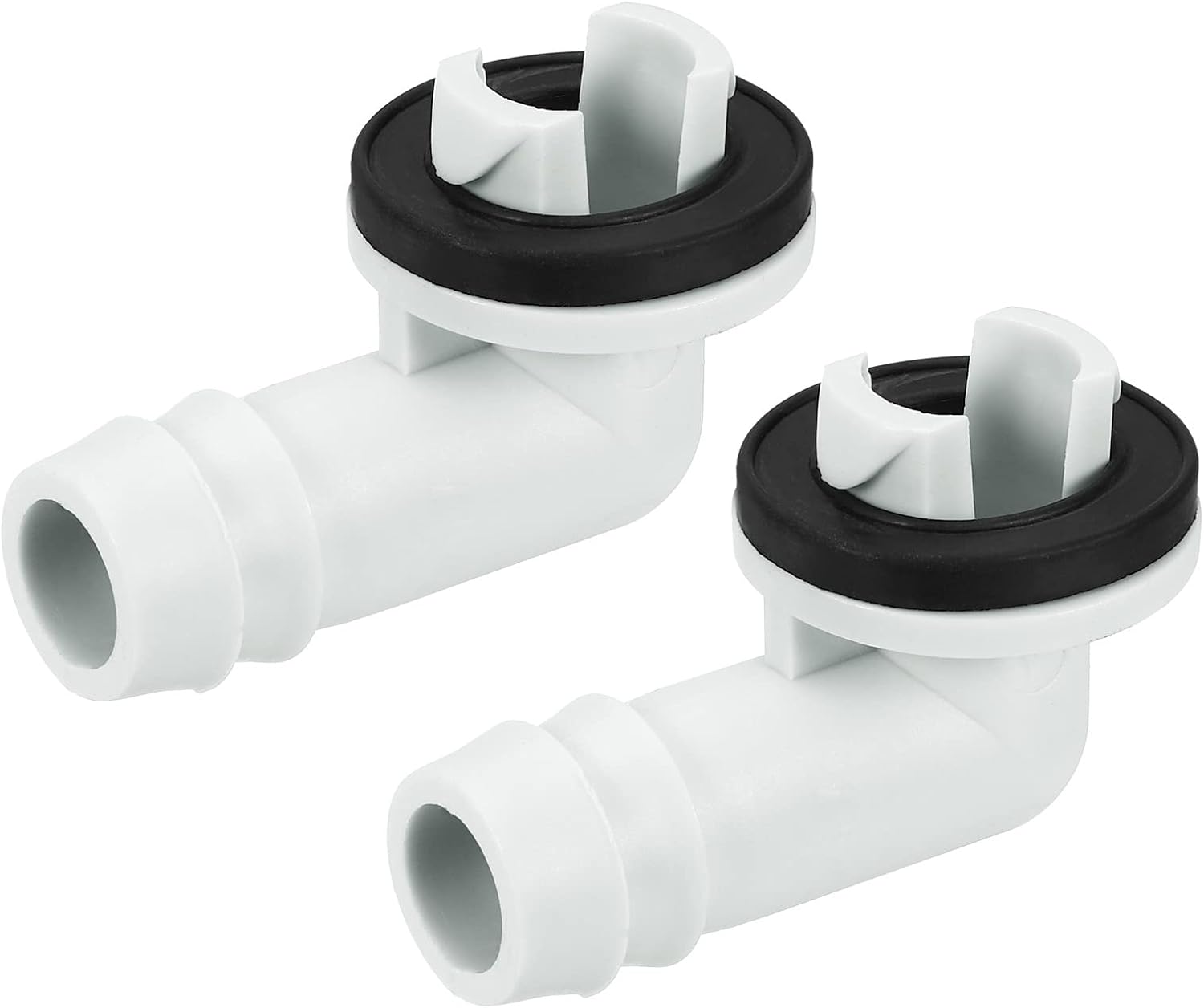 MECCANIXITY Air Conditioner Drain Hose Connector 15mm Tube Elbow Fitting Replacement Part Accessories for Mini-Split Window AC, Beige Pack of 5