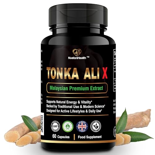 NuetonHealth Tonka Ali X Premium Malaysian Root Extract for Daily Energy & Wellness Plant-Based Daily Support 60 Vegan Capsules