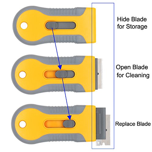Gebildet 2 Pezzi Retrattile Raschietto per Vetro