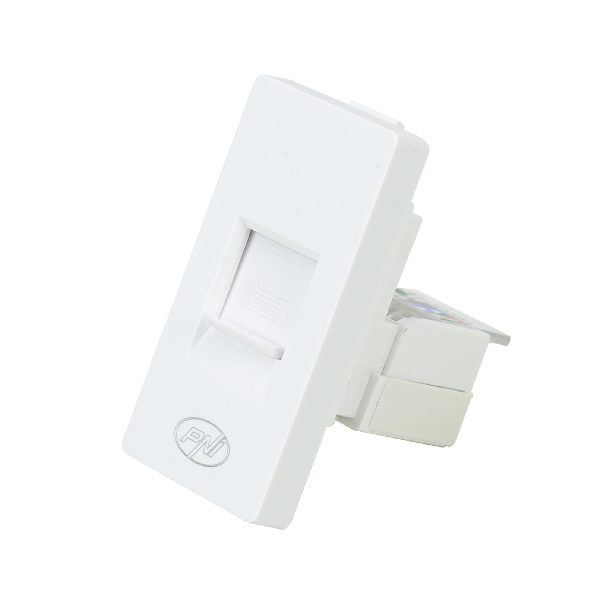 Internet socket PNI RJ45M modular, CAT5, CAT6, recessed mounting, white