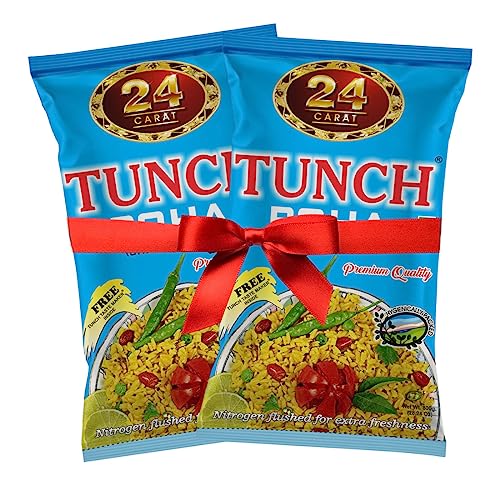 Image of 24 Carat Tunch Poha with Tastemaker, 800 gm Pack, High in Fibre, 100% Hygienically Made, Best in taste and easy to prepare