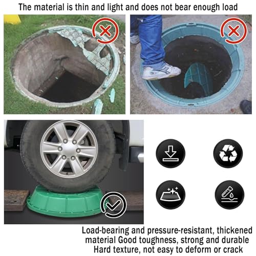 Couvercle de drain invisible et robuste en résine pour usage extérieur