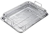 Air Fryer Basket for Oven,12x8.8 Inch Stainless Steel Oven Air Fryer Basket, Crisper Tray Air Fryer