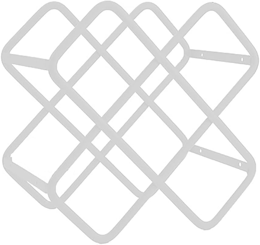 Soporte para Botellas de Vino de Metal, 5/8 Botellas, Blanco