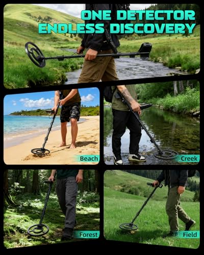 Image of Metal Detector for Adults with 11 inch Waterproof Coil, 6 Modes