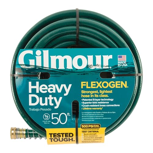Gilmour Flexogen 5/8' x 50' Heavy Duty Flexogen Water Hose,...