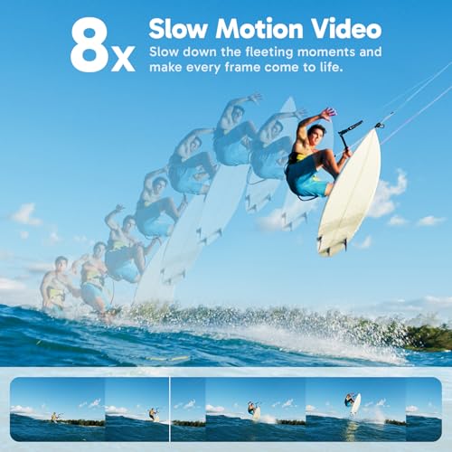 Image of AKASO Brave 8 4K60FPS 33ft Waterproof Action Camera with 64GB Card Bundle