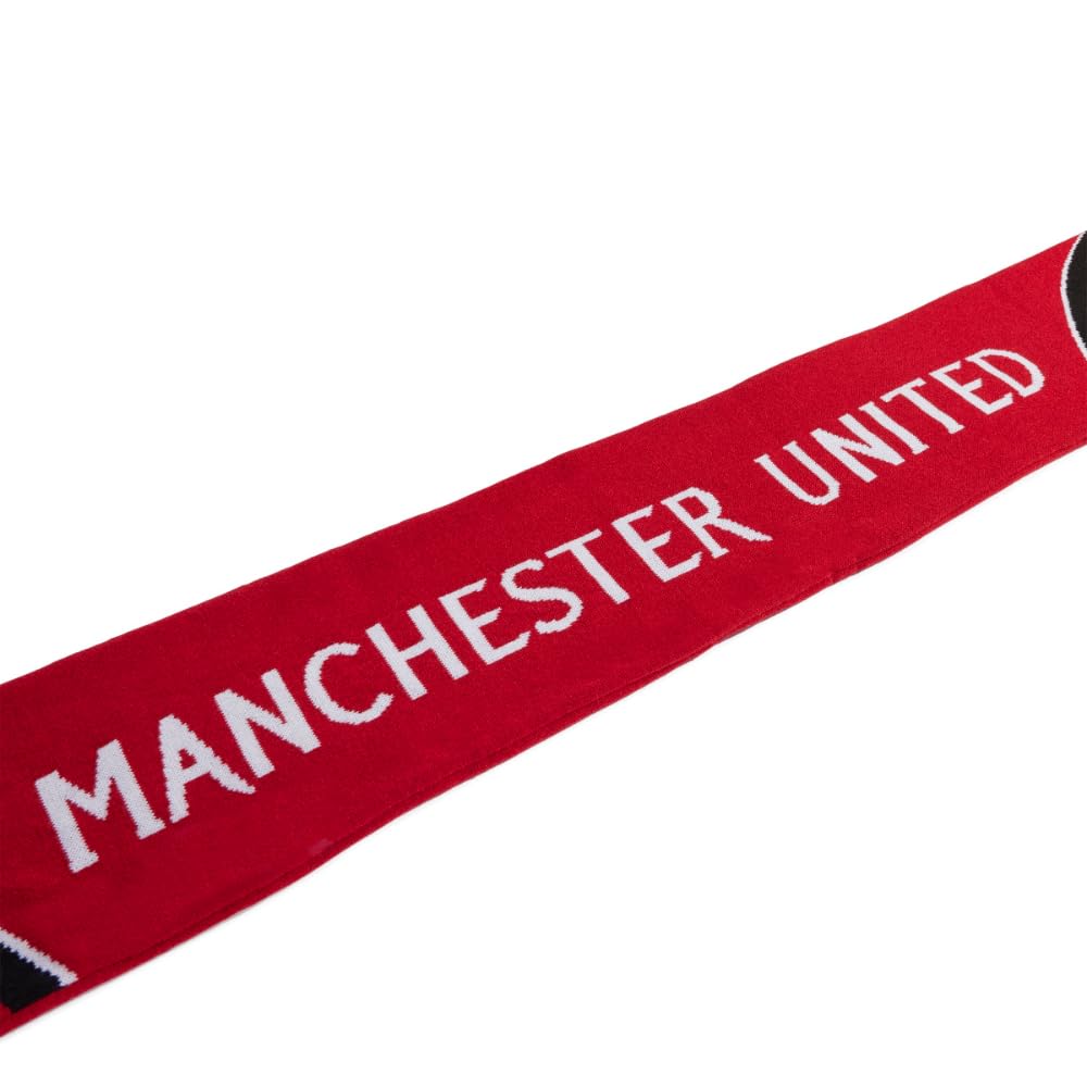 adidas Manchester United FC Home Unisex Schal Mufc Rot/Schwarz/Weiß, Einheitsgröße
