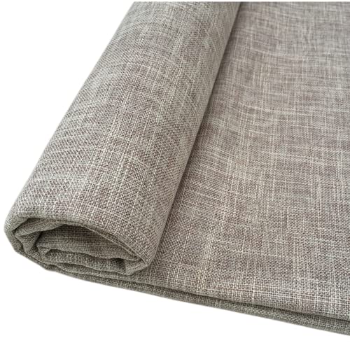 Thick Faux Linen Slub Upholstery Fabric