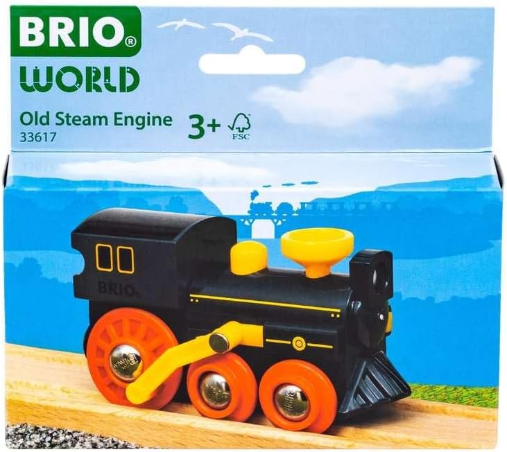 BRIO Old Steam Engine - Authentic Piston Action Toy | Ideal for Imaginative Play | Fully Compatible Wooden Railway Sets | Perfect for Ages 3+ image 2