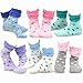 TeeHee Little Girls and Toddler Cute Novelty and Fashion Cotton Crew Socks 18 Pair Gift Box (3-5 Years, Heart Stripe and Ruffle)