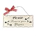 YK Decor Special "Please Remove Your Shoes" Wood Sign FW1010