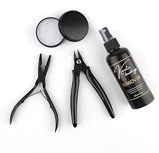 Keratin Extension Tool Kit Hair Extension Pliers K/I/U/V Tip Hair Extensions Bonding Cutter 20g Italian Keratin Glue Beads for Fusion Keratin Bonding Glue Remover for Pre-bonded Extensions
