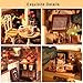 Rolife Coffee Shop Miniature Dollhouse Kit with LED Lights - DIY Crafts for Adults, Birthday Gifts and Hobbies