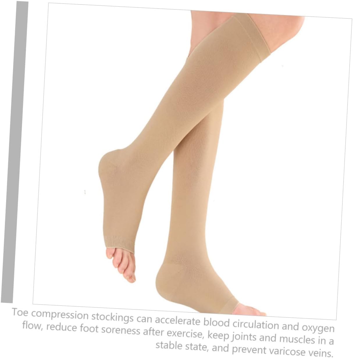 Ipetboom Compression Calf Socks Women Leg Socks Calf Support Sleeve Toe Compression Stockings