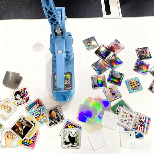 Image of Staprico Square Fridge Magnet Button Maker Machine, 50 mm x 50 mm (2 x 2 Inch), 50x50mm Fridge Magnet & Badge Making Machine