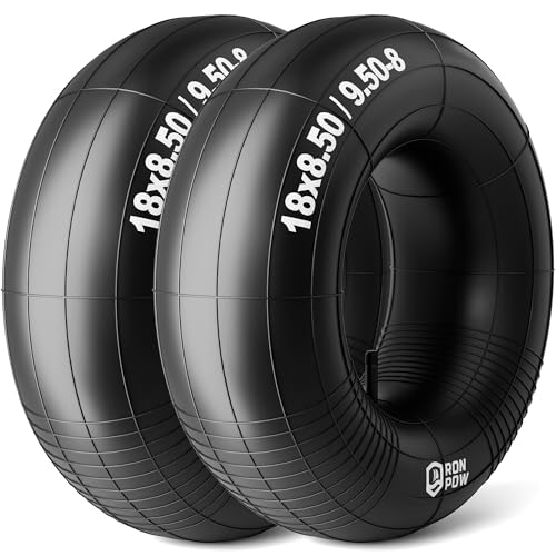 RONPOW 18x8.50-8 & 18x9.50-8 Inner Tube TR-13 Straight Valve Stem Heavy-Duty 18x8.50-8 & 18x9.50-8 Lawn Mower Tires Tubes Fits Riding Mowers Yard Trailers Garden Tractors ATVs 2 Pack