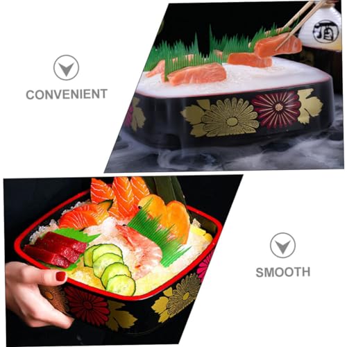 Plato para sushi de material ABS resistente estilo japonés miniatura 7